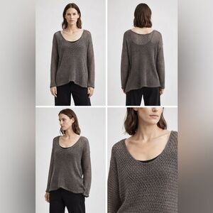 Helmut Lang Deconstructed Open Knit Sweater Size L Gray Very Rare women